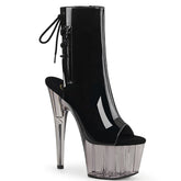 7" Heel ADORE-1018T Black Pat Smoke Tinted